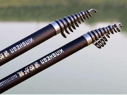 Corrugated Longji Fishing Rod Rocky Rod Light Hard Carbon Fishing Rod Hand And Sea Dual-purpose Fishing Gear Set - USA fisher