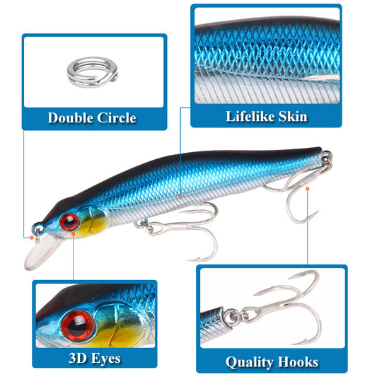 Bronzing laser minnow fishing bait