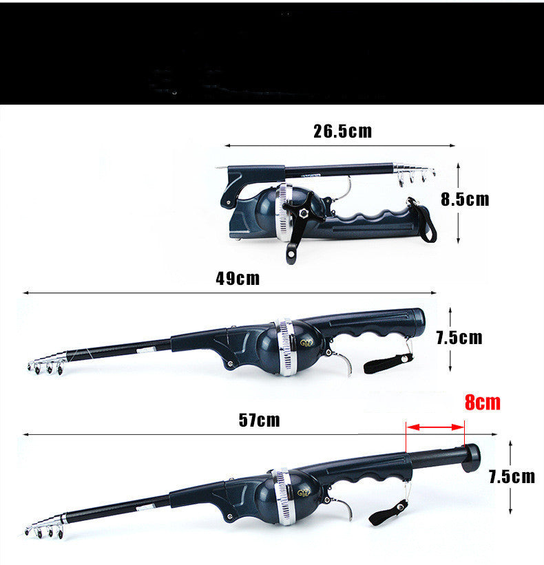 Foldable fishing rod portable pocket throwing rod - USA fisher