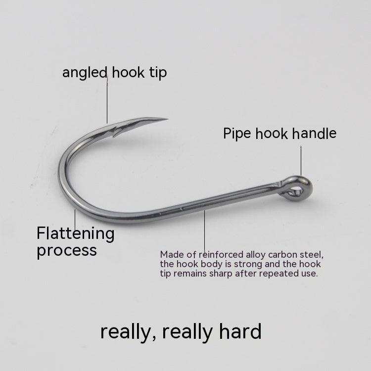 Fishhook Bulk Hole Ring Barbed Crooked Mouth Lure Rock Fishing Sea