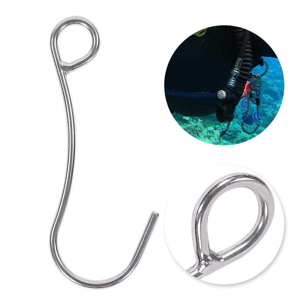 Heavy Duty Stainless Steel Scuba Dive Current Single Hook