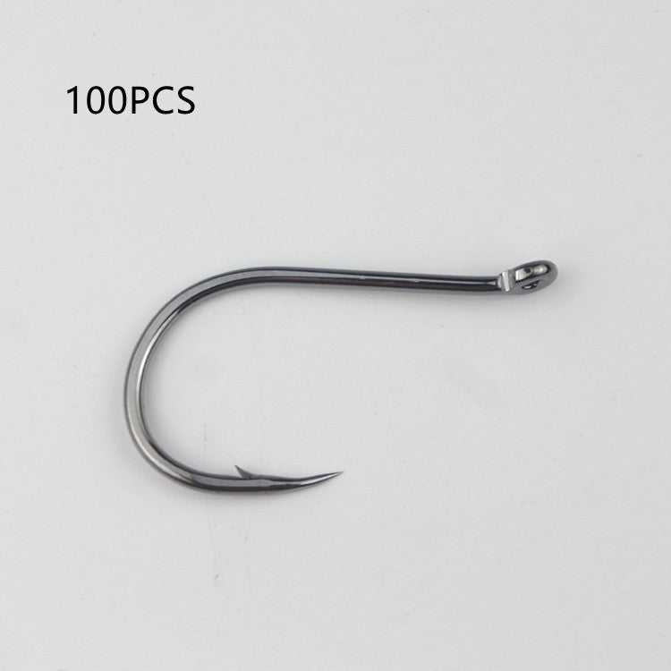 Fishhook Bulk Hole Ring Barbed Crooked Mouth Lure Rock Fishing Sea