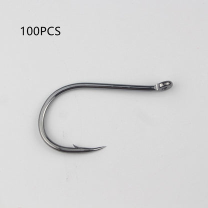 Fishhook Bulk Hole Ring Barbed Crooked Mouth Lure Rock Fishing Sea