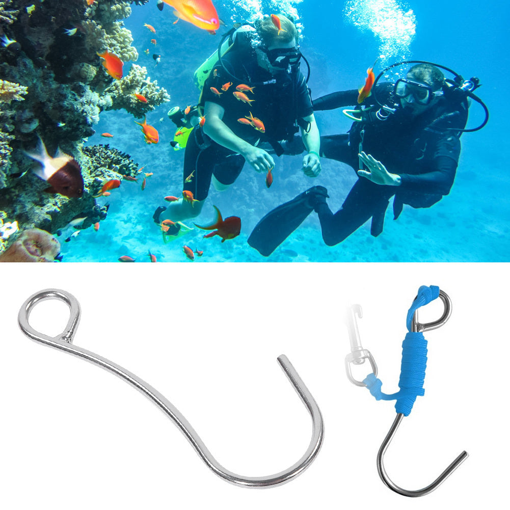 Heavy Duty Stainless Steel Scuba Dive Current Single Hook