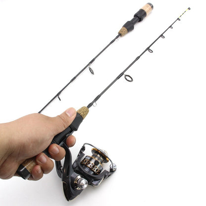 Double Tip Ice Fishing Winter Spinning Wheel Tackle Set Fishing Rod - USA fisher