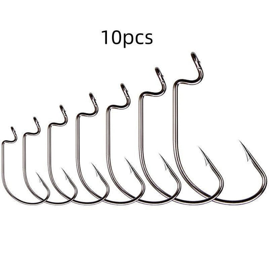 Black Nickel Wide Belly Crank Road Sub Soft Bait Hook High Carbon Steel Accessories