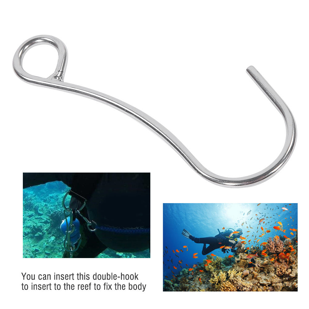 Heavy Duty Stainless Steel Scuba Dive Current Single Hook